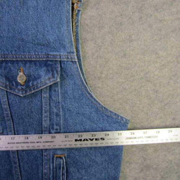 Harley-Davidson Buell Ride For Life Vest Mens Large Denim Leather Made in USA - Picture 5 of 9